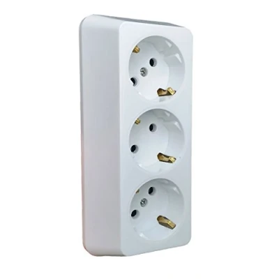 Imagen de Enchufes de Montaje 4 Capas, con 3 Compartimentos Resistentes a los Golpes, acoplador montado en Banda Potencia sin Cable, 250,00 V