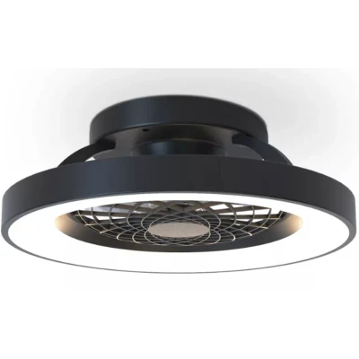 Imagen de Ventilador motor DC TIBET MINI negro,led dimable Mantra