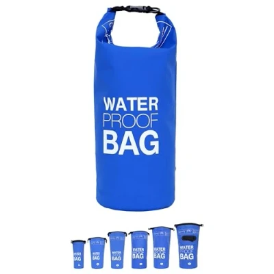Imagen de DonDon Dry Bag Bolsa Impermeable 2l, 5l, 10l, 15l, 20l, 30l con Bandolera Azul 15 Liter