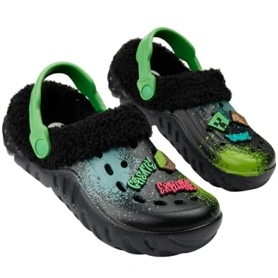 Imagen de Minecraft Zuecos Niño Invierno con Charms Zapatillas y Adolescentes (Verde/Multi, 38/39 EU)