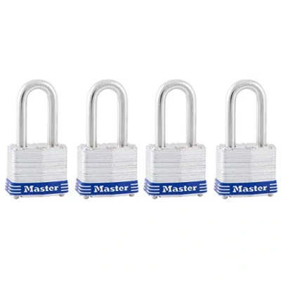 Imagen de Master Lock 3QLF Candado con Llave, Plata, 1 1/2&quot; shackle
