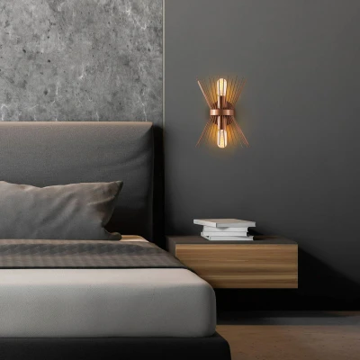 Imagen de Aplique de pared Fouchy L23xH33cm Metal Cobre Menzzo