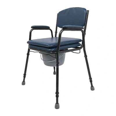 Imagen de SANITEC Silla con WC Inodoro ACOLCHADA COMMODE Orinal PORTÁTIL Regulable Váter portátil Bidet Acoplable de Baño para Ancianos Geriátrica Cómoda y Resistente