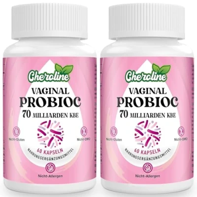 Imagen de Probioticos Mujer Flora Intima, Hasta 70 Mil Millones de UFC, 7 Cepas con Mezcla Prebióticos, Favorece la Mucosa y Refuerza Vaginal, 120 Cápsulas