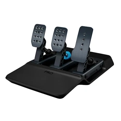Imagen de Volante Pedales Pro Racing Logitech G, PS/PC/Xbox, Freno de celda carga, Personalizable, Resortes intercambiables, extraíbles, Negro