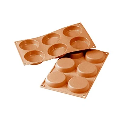 Imagen de Silikomart SF047 Molde de Silicona para Monoporciones TORTINA, Antiadherente, 6 Cupcakes, Pack 1 Tartas, Ø 80 h 18 mm, Made in Italy