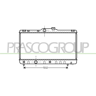 Imagen de PRASCO TY082R001 Radiador, refrigeración del motor Aluminio 350 638 16 Aletas soldadas TOYOTA: Corolla VI Liftback, VII Liftback