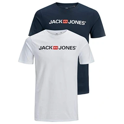 Imagen de Jack &amp; Jones Paquete de 3 Camisetas para Hombre, M