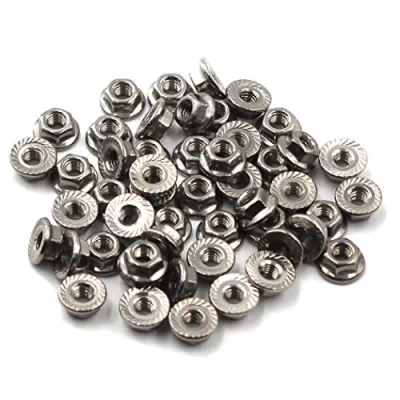 Imagen de M6 Tuerca de brida hexagonal acero inoxidable 304 (Paquete 50)