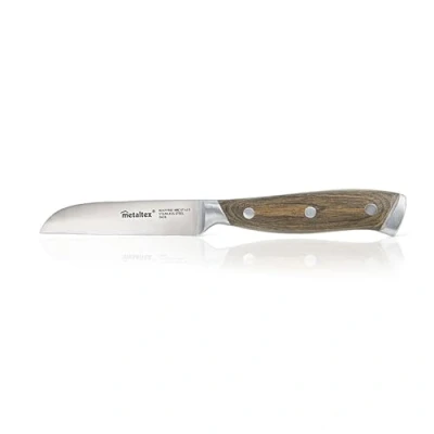 Imagen de Metaltex HERITAGE Cuchillo Cocina Línea con mango de madera y hoja enteriza 9 cm