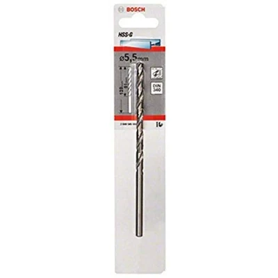 Imagen de Bosch Professional 1x HSS G Broca para metal (Ø 5,5 mm, Robust Line, Accesorios taladro)