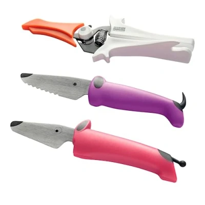 Imagen de KUHN RIKON kinderkitchen Kindermesser und Schere Set 3 teilig, fuchsia/violett/weiss, ab Jahren