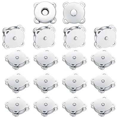 Imagen de Kigniote 20 19mm Botones Magneticos Para Ropa Magnéticos de Metal Broches Iman Broche Magnetico Adecuado Coser Bolsos, Prendas y Manualidades.