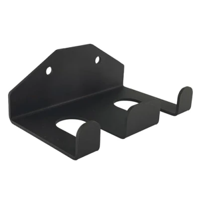 Imagen de Almacenamiento de barras, doble barra fitness, soporte vertical para colgar en la pared, almacena 2 barras olímpicas, fuerte y duradero