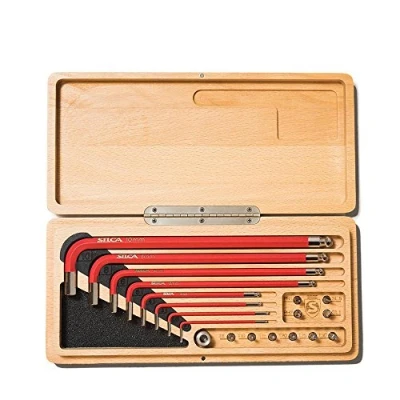 Imagen de SILCA Juego de Llaves Allen para el hogar HX One L Kit Herramientas Llave Acero Suizo con Revestimiento Texturizado Destornillador magnético 6 mm Rojo