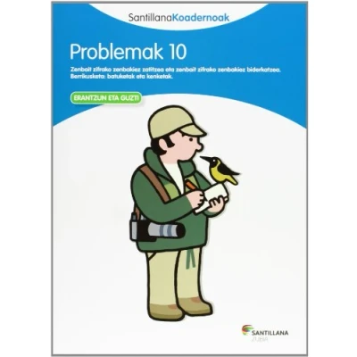Imagen de PROBLEMAK 10 SANTILLANA KOADERNOAK (CUADERNOS)
