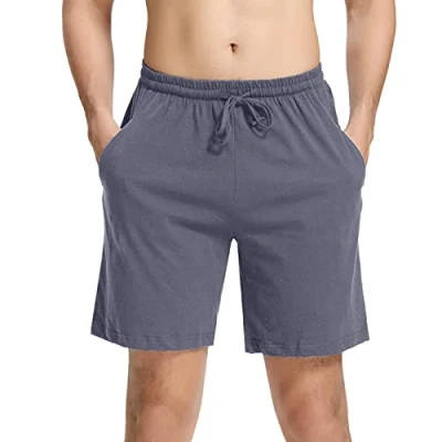 Imagen de Aseniza Pantalones Cortos Hombre 100% Algodon Pantalon Corto Pijama Elástico Verano a Cuadros Casa Pack 1&amp;13