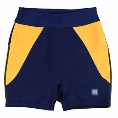 Imagen de Splash About Adulta&#039;s Jammers Bañador para incontinencia, Azul Marino/Amarillo, X Pequeña (Cintura 56 68 cm)