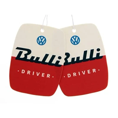 Imagen de BRISA VW Collection Ambientador para automóvil Volkswagen T1 Camper Bus en formato individual (Conductor de Camper/Vainilla/Rojo/Conjunto 2)