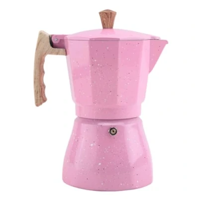 Imagen de Mengmen la Cafetera Latte Espresso Moka Olla de Estufa 300Ml Rosa