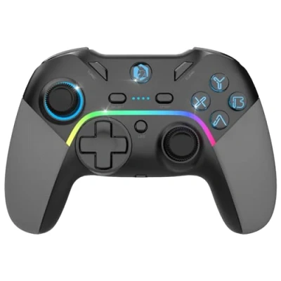Imagen de EMPIRE Gaming Mando Inalámbrico WiFi 2.4GHz Recargable PC/PS3/Switch Modo Macro/Tubo Doble Vibración Puerto Audio 3.5mm Gamepad Ergonómico Cable USB C