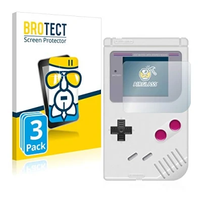 Imagen de BROTECT Protector Pantalla Cristal para Nintendo Gameboy (1989) Vidrio (3 Unidades) [Dureza 9H, Anti Arañazos]