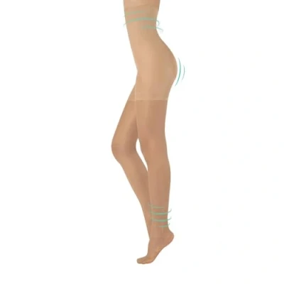 Imagen de MEDIAS FINAS REDUCTORAS DE TALLE ALTO PANTY CON COMPRESION MEDIA NATURAL, NEGRO 20 DEN S, M, L, XL, XXL CALCETERÍA ITALIANA (M, SOLEIL)