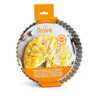 Imagen de DECORA 0070017 Molde para Tarta con Fondo móvil, Antiadherente, Metal, Gris, Ø 30 X H 3,5 CM