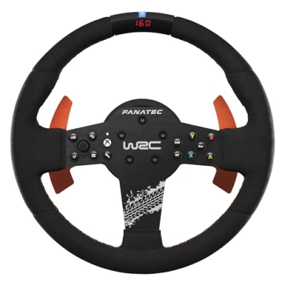 Imagen de FANATEC CSL Elite Volante de Carreras Licencia Oficial WRC Rally Recubierto Alcantara, LED RevStripe, Levas Cambio Extraíble, Plug y Play para PC, Xbox Series XS, One