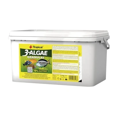 Imagen de 3 ALGAE GRANULAT 5L / 2,2kg Alimento con Algas para Peces de Agua Dulce y Salada