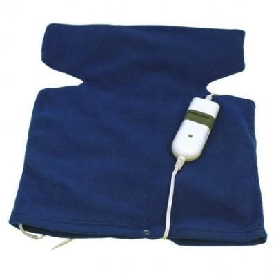 Imagen de Almohadilla Electrica Tipo Chaleco Terapeutica Cuello Cervicales y Espalda 3 niveles de calor 2592c, microfibra, Azul