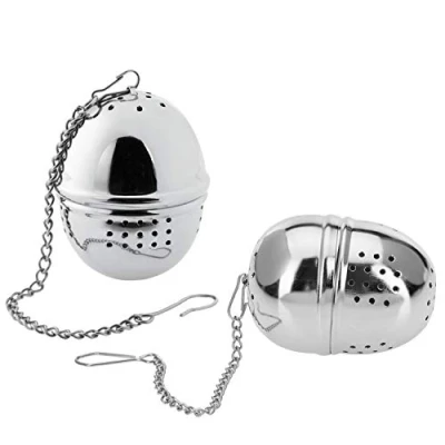 Imagen de Westmark Huevo infusor de té, Oval, 2 unidades, Ø 4 cm, Teatime, Acero inoxidable, Plateado, 153622E3