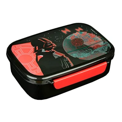 Imagen de Scooli Fiambrera para niños con inserto extraíble Star Wars jardín de infancia Darth Vader Sandwichera Escuela plástico sin BPA