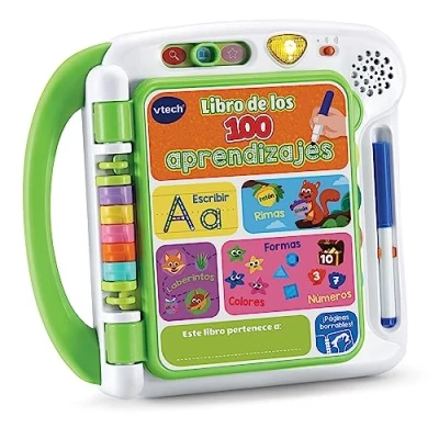 Imagen de VTech Libro de los 100 aprendizajes, Juguete educativo interactivo para niños +3 años, Aprende a escribir, Versión ESP