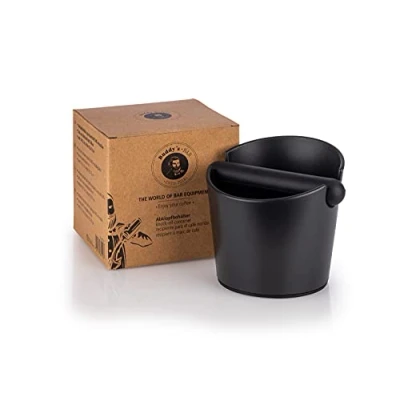 Imagen de Buddy&#039;s Bar Barista Edition, recipiente para posos de café expreso con portafiltros, diámetro 12,2/10 cm, altura: 9,4/12,7 ABS, pulpa barra botón extraíble