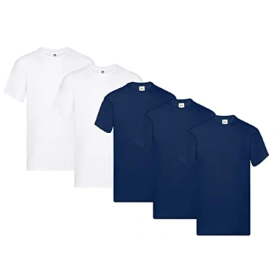 Imagen de Fruit of the Loom Original T Camiseta Manga Corta para Hombre (Pack de 5 Unidades) Gris Escuro Talla L