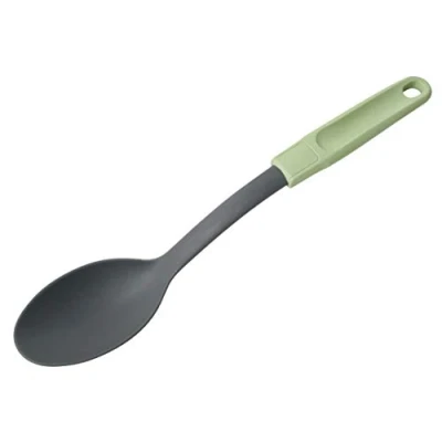 Imagen de Fackelmann Ecolution Cucharón para Servir, Cuchara de Cocina Fibras Madera y Plástico Orgánico, 33x6 cm, Color Verde Menta Gris Piedra, 1 ud.