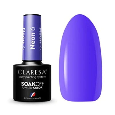 Imagen de 6 esmaltes de uñas UV neón 5 ml. Claresa
