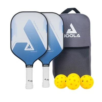 Imagen de JOOLA Set de Pickleball Blue Lightning Incluye 2 Palas, 4 Pelotas y Bolsa, Ideal para Jugadores Recreativos, Tundra, 7 Piezas