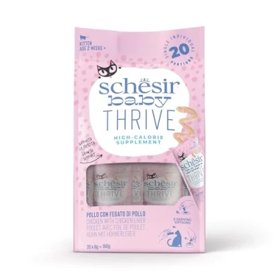 Imagen de Schesir Baby Thrive, Gusto de Pollo, Comida Humeda para gattos (20 sobre x 8g)
