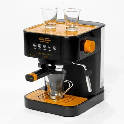 Imagen de ECODE® Cafetera Espresso Forte Touch, 20 Bar, Panel Táctil, Estructura INOX, Boquilla De Espuma Capuccinatore, 1.6 litros, Express, Bandeja Calienta Tazas, 1050W ECO 420