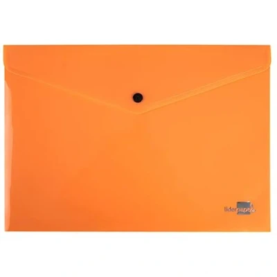 Imagen de Carpeta liderpapel dossier broche polipropileno din a4 naranja fluor opaco 50 hojas