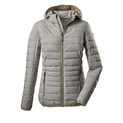 Imagen de G.I.G.A. DX Uyaka Stripe Chaqueta funcional para mujer, aspecto de plumón, con capucha desmontable