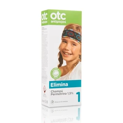 Imagen de OTC Antipiojos Champú A Base de Permetrina Aplica, Déjalo Actuar y Lava Eficaz en 15 Minutos Incluye Gorro Partir 2 Años Envase 125 ml