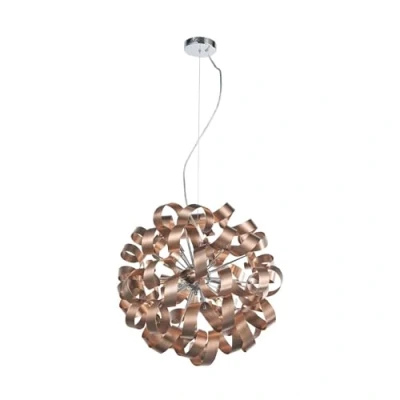 Imagen de Lámpara colgante Lucande Kaelor, Ø 60 cm, color cobre, aluminio