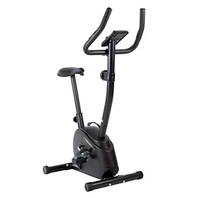 Imagen de TechFit Bicicleta estática Bicicletas Estaticas Plegable con Volante de Inercia 4,5 kg, Sistema Magnético 8 Niveles y Soporte para Tableta Fitness Cardio en Casa