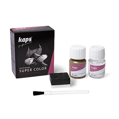 Imagen de Tinte con Imprimación para Zapatos Y Bolsos Textiles de Cuero Natural Sintético, Kaps Super Color And Preparer, 70 Colores (177 roble)
