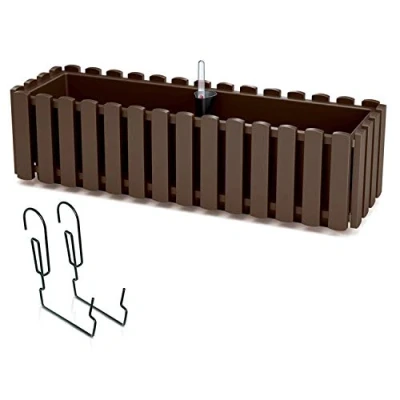 Imagen de Jardinera para balcón BOARDEE FENCYCASE W, dimensiones (mm) 580x180x162, color Marrón