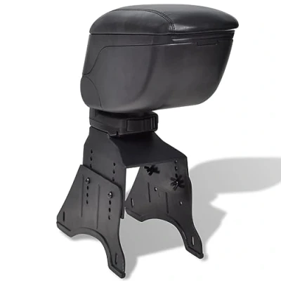 Imagen de vidaXL Reposabrazos Universal para Coche Negro Apoyabrazos Accesorio Automovil