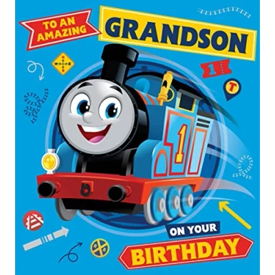 Imagen de Danilo Promotions LTD tarjeta de cumpleaños para nieto, él, Thomas The Tank Engine